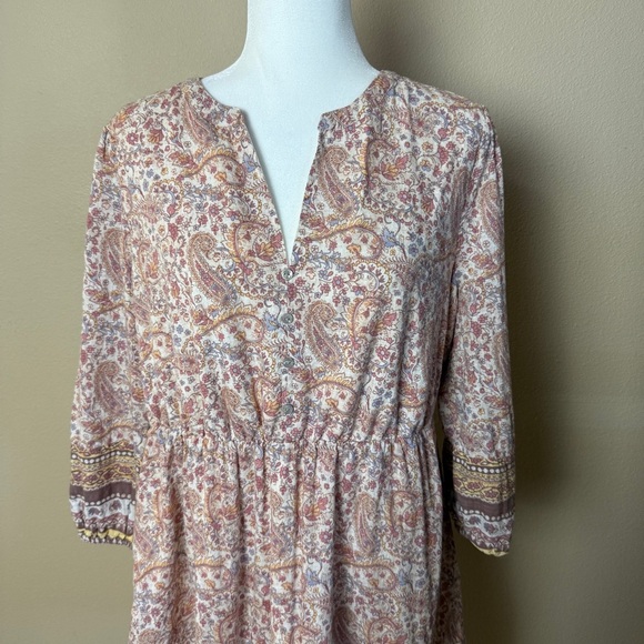 Frye and Co Long Sleeve Boho Dress- Size XL - Picture 2 of 10
